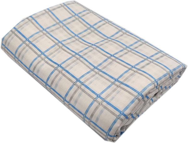 Mansfab Cotton Blend Checkered Shirt Fabric