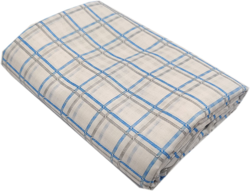 Mansfab Cotton Blend Checkered Shirt Fabric