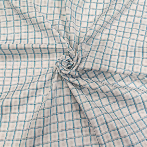 Mansfab Cotton Blend Checkered Shirt Fabric