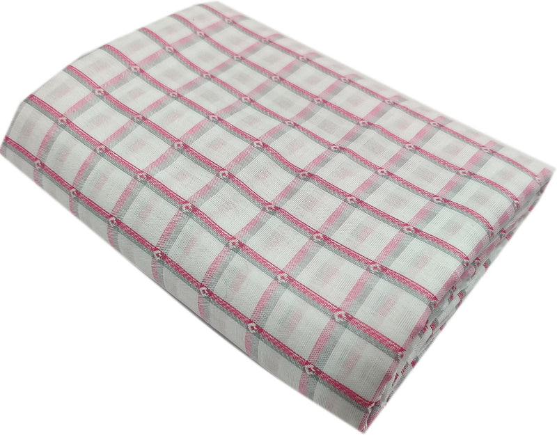 Mansfab Cotton Blend Checkered Shirt Fabric
