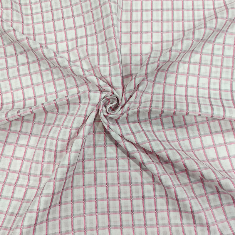 Mansfab Cotton Blend Checkered Shirt Fabric