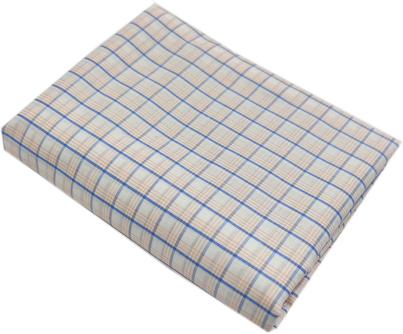Mansfab Cotton Blend Checkered Shirt Fabric