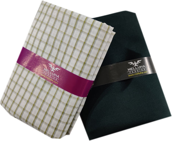 Mansfab Cotton Blend Self Design Shirt & Trouser Fabric