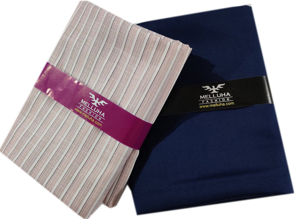 Mansfab Cotton Blend Self Design Shirt & Trouser Fabric