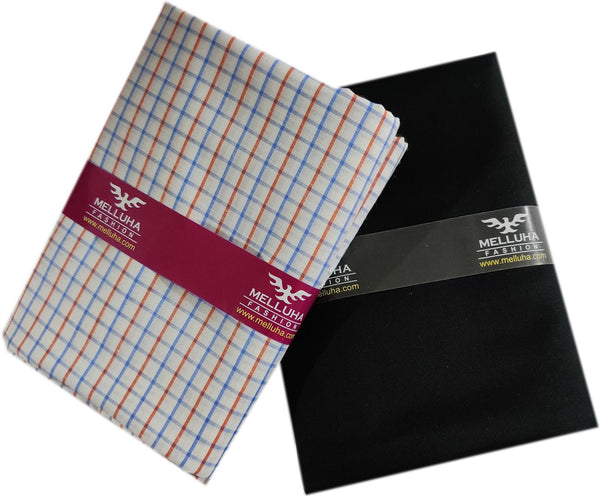 Mansfab Cotton Blend Self Design Shirt & Trouser Fabric