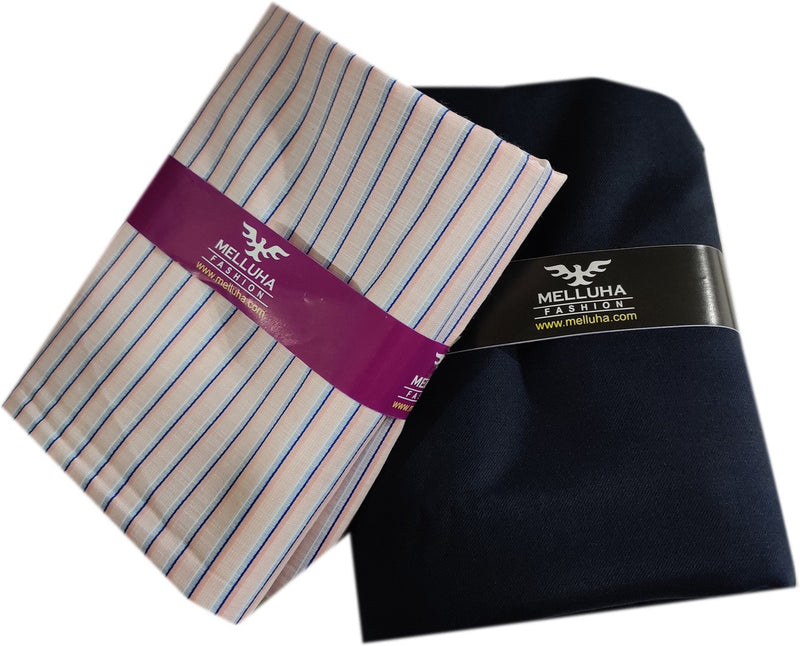 Mansfab Cotton Blend Self Design Shirt & Trouser Fabric