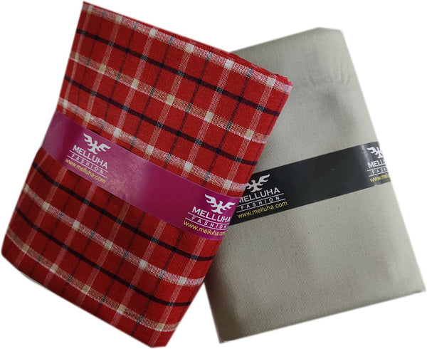 Mansfab Cotton Blend Self Design Shirt & Trouser Fabric