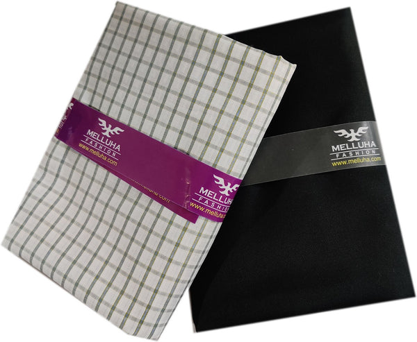 Mansfab Cotton Blend Self Design Shirt & Trouser Fabric