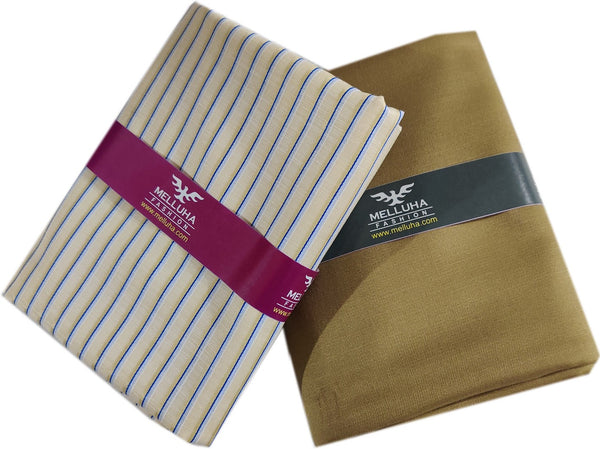 Mansfab Cotton Blend Self Design Shirt & Trouser Fabric