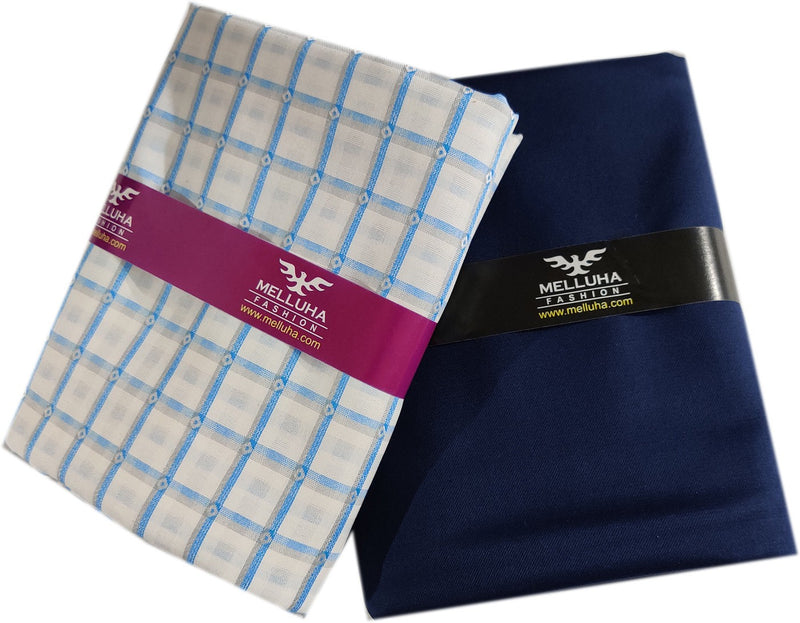 Mansfab Cotton Blend Self Design Shirt & Trouser Fabric