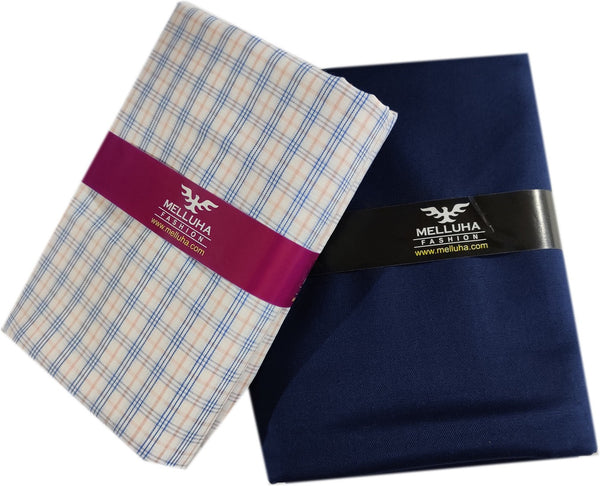 Mansfab Cotton Blend Self Design Shirt & Trouser Fabric