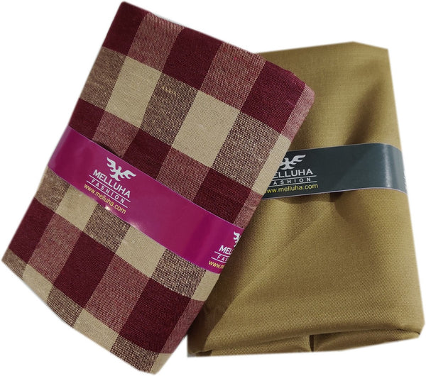Mansfab Cotton Blend Self Design Shirt & Trouser Fabric