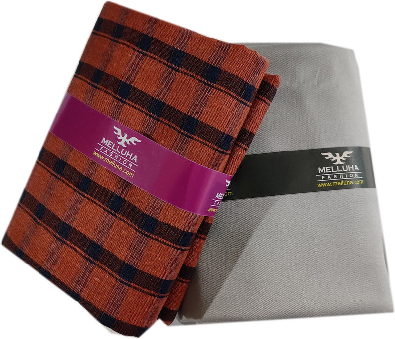 Mansfab Cotton Blend Self Design Shirt & Trouser Fabric