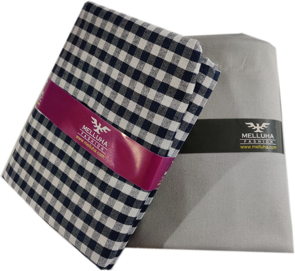 Mansfab Cotton Blend Self Design Shirt & Trouser Fabric
