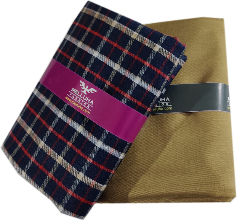 Mansfab Cotton Blend Self Design Shirt & Trouser Fabric