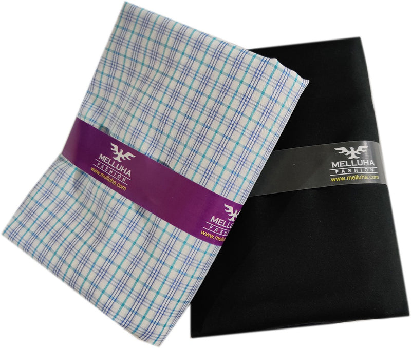 Mansfab Cotton Blend Self Design Shirt & Trouser Fabric