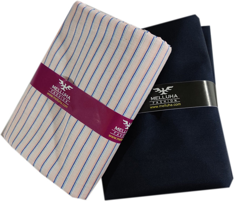 Mansfab Cotton Blend Self Design Shirt & Trouser Fabric