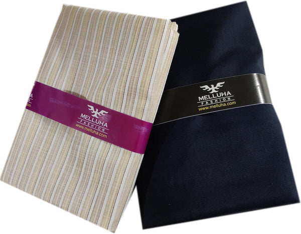 Mansfab Cotton Blend Self Design Shirt & Trouser Fabric
