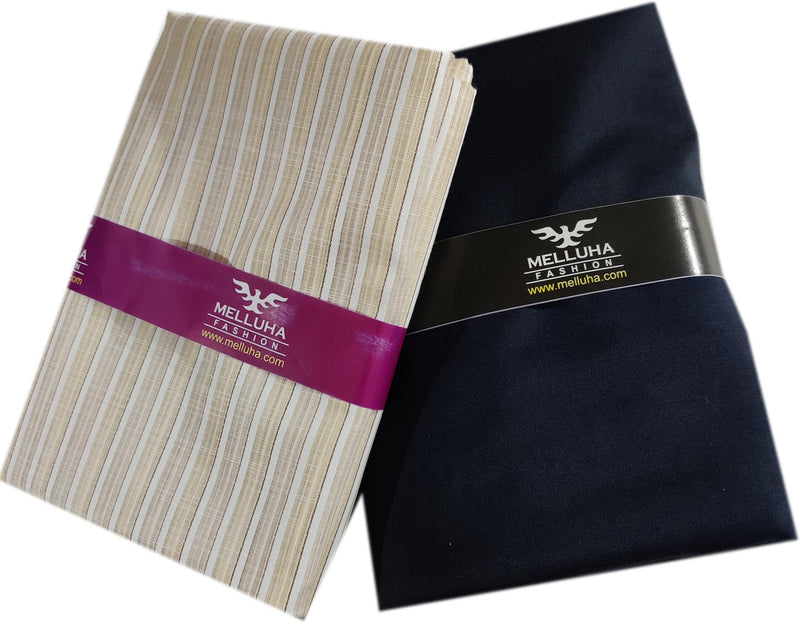 Mansfab Cotton Blend Self Design Shirt & Trouser Fabric