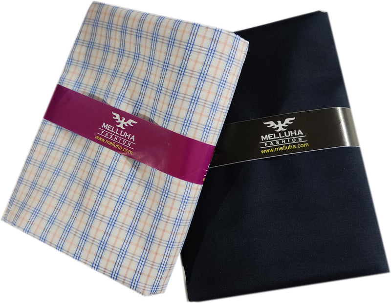 Mansfab Cotton Blend Self Design Shirt & Trouser Fabric