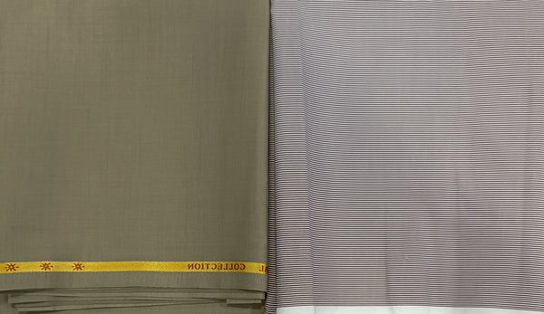 OCM Cotton Blend Striped Shirt & Trouser Fabric