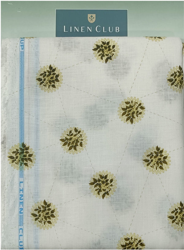 Linen Club Linen Printed Shirt Fabric