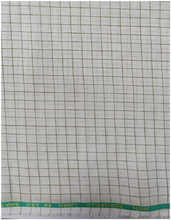 Arvind Linen Checkered Shirt Fabric