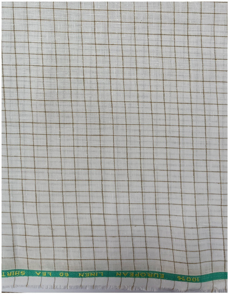 Arvind Linen Checkered Shirt Fabric