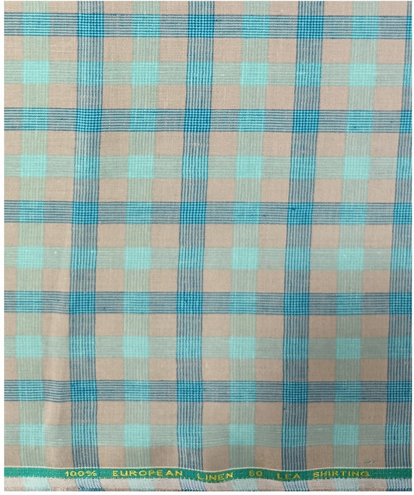 Arvind Linen Checkered Shirt Fabric