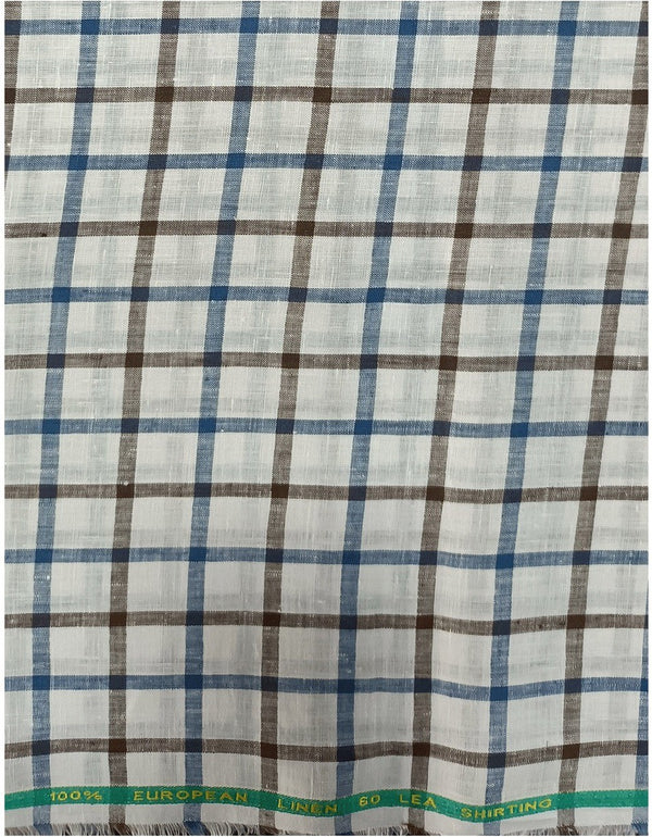 Arvind Linen Checkered Shirt Fabric