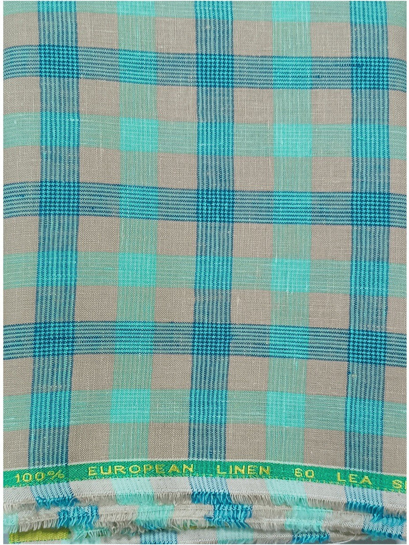 Arvind Linen Checkered Shirt Fabric