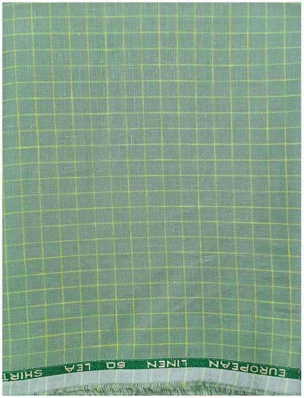 Arvind Linen Checkered Shirt Fabric