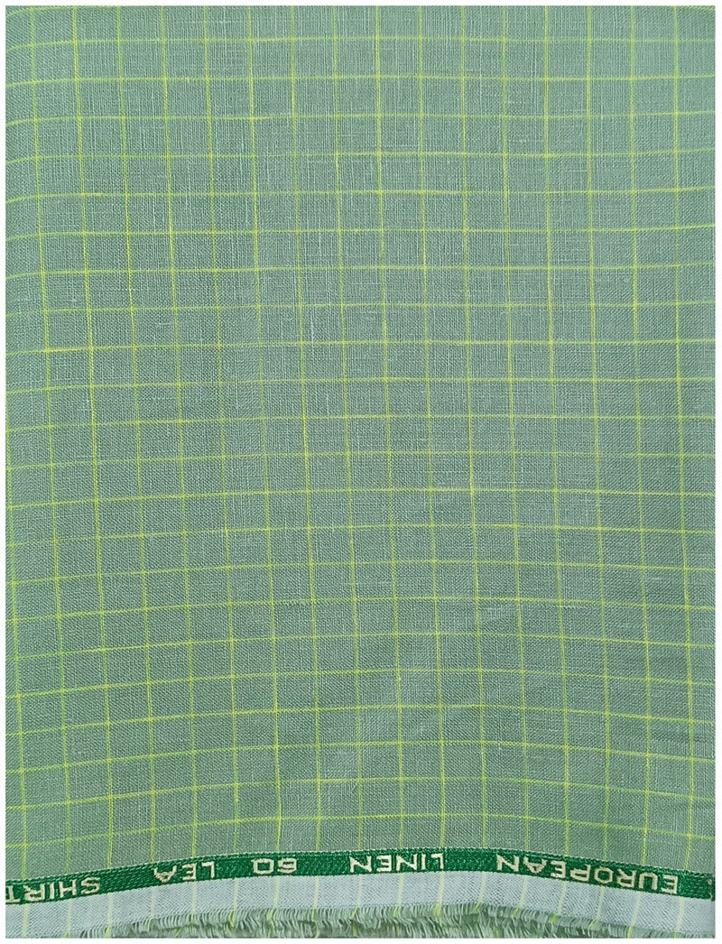 Arvind Linen Checkered Shirt Fabric