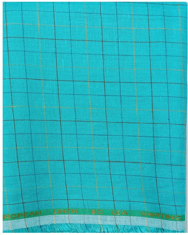 Arvind Linen Checkered Shirt Fabric