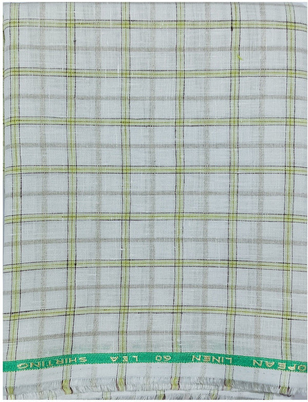 Arvind Linen Checkered Shirt Fabric