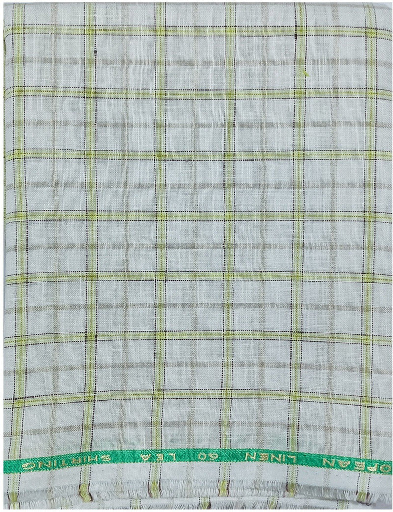 Arvind Linen Checkered Shirt Fabric