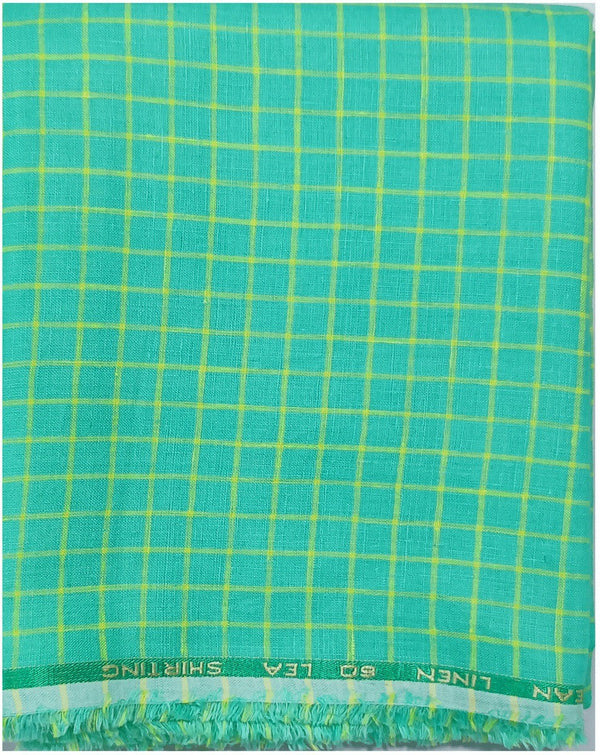 Arvind Linen Checkered Shirt Fabric