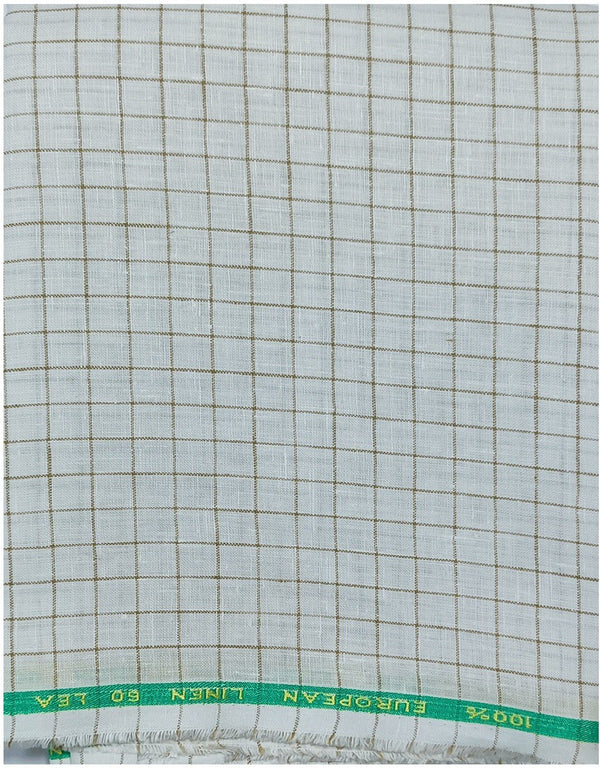 Arvind Linen Checkered Shirt Fabric