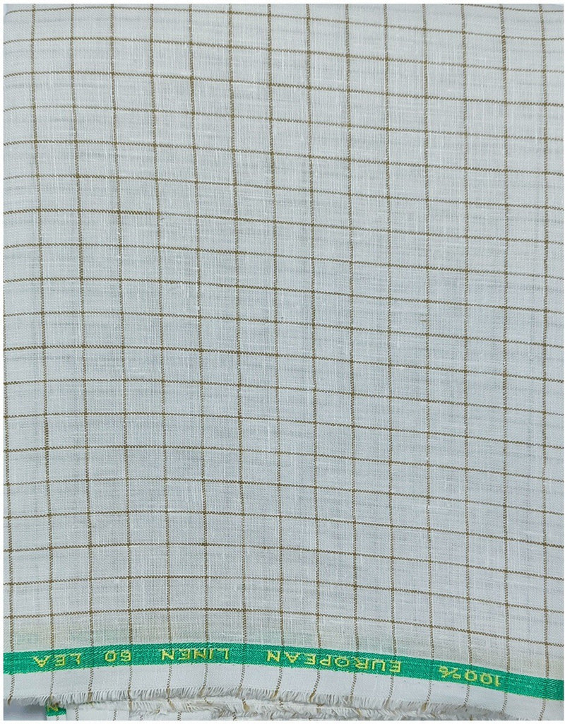 Arvind Linen Checkered Shirt Fabric