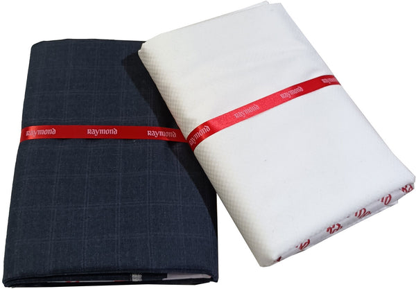 Raymond Cotton Blend Striped Shirt & Trouser Fabric