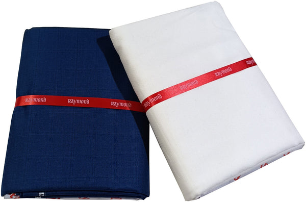 Raymond Cotton Blend Striped Shirt & Trouser Fabric