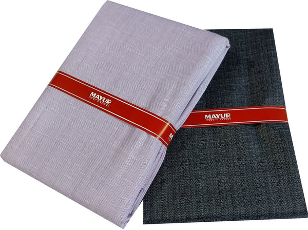 MAYUR Cotton Blend Checkered Shirt & Trouser Fabric
