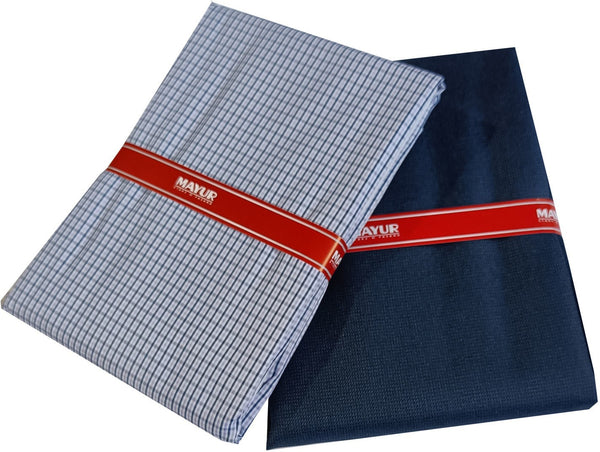 MAYUR Cotton Blend Checkered Shirt & Trouser Fabric