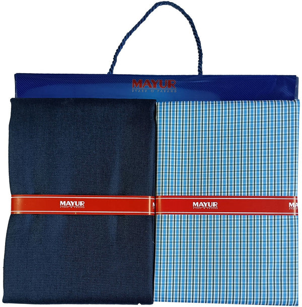 MAYUR Cotton Blend Checkered Shirt & Trouser Fabric
