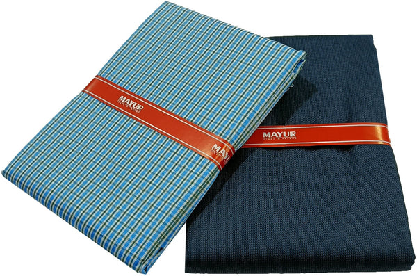 MAYUR Cotton Blend Checkered Shirt & Trouser Fabric