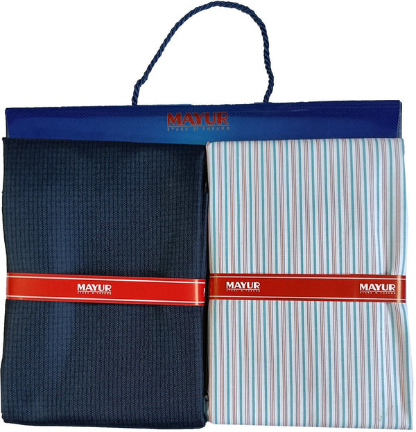 MAYUR Cotton Blend Checkered, Self Design Shirt & Trouser Fabric