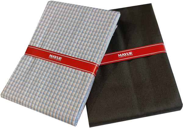MAYUR Cotton Blend Striped Shirt & Trouser Fabric