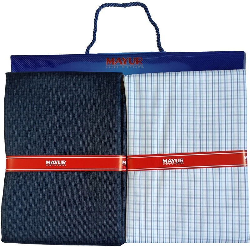 MAYUR Cotton Blend Checkered Shirt & Trouser Fabric