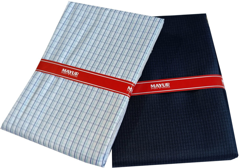 MAYUR Cotton Blend Checkered Shirt & Trouser Fabric