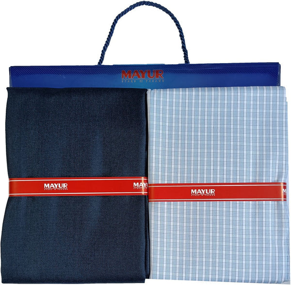MAYUR Cotton Checkered, Self Design Shirt & Trouser Fabric